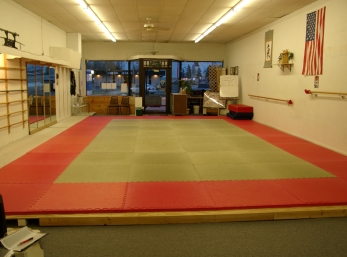 The main training area for martial arts classes